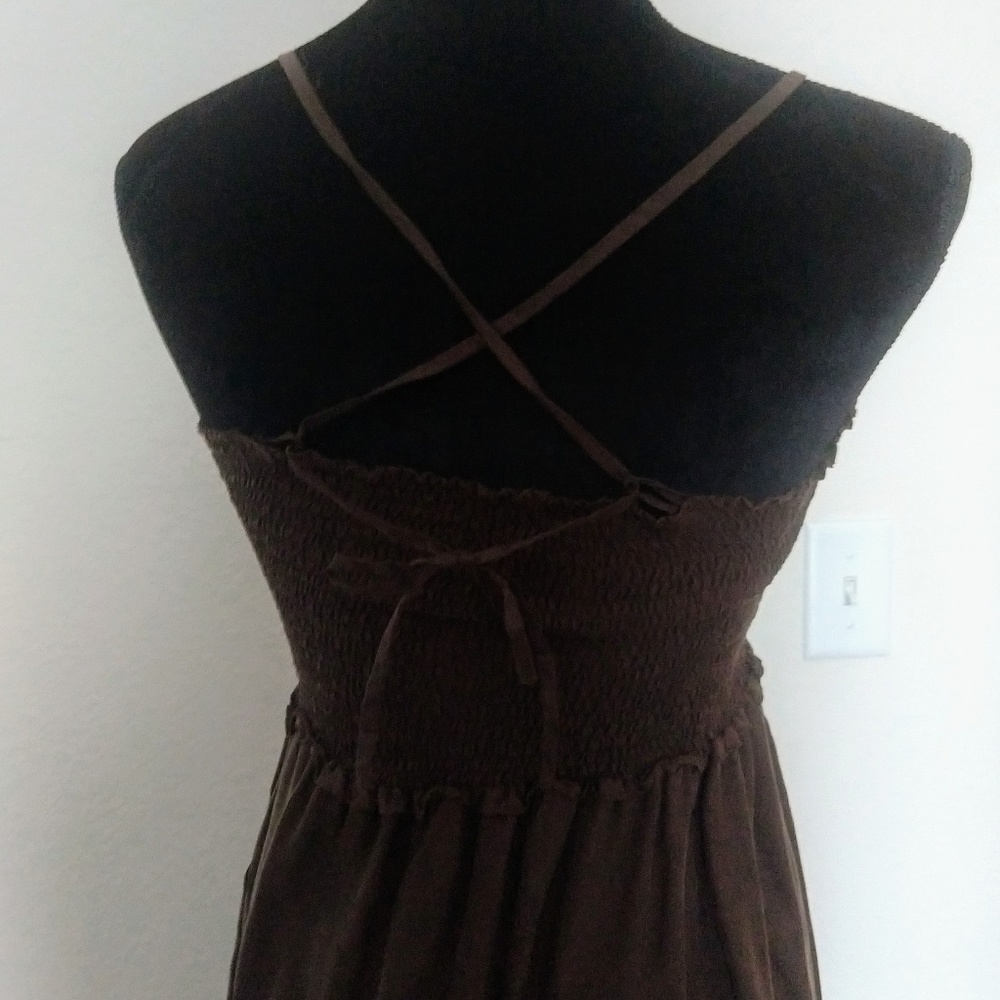 JCrew brown silk maxi dress - Picture 3 of 8